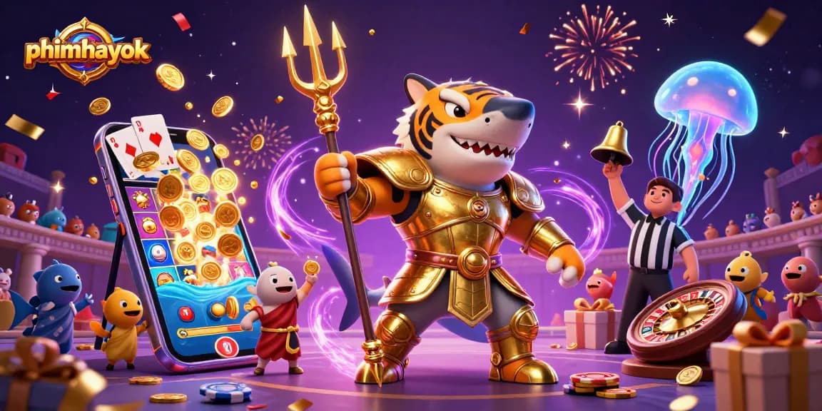 Experience thrilling gameplay on phimhayok with a vibrant underwater casino adventure featuring a tiger shark!