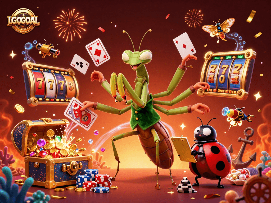 Engage with LGOGOAL's innovative casino environment showcasing a dynamic card sharp and vibrant gambling elements.