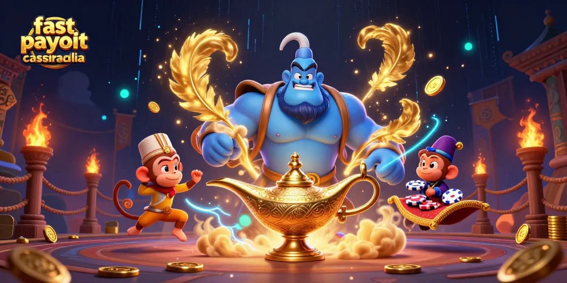 Win big at fast payout casinos Australia with vibrant 3D characters and magical elements.