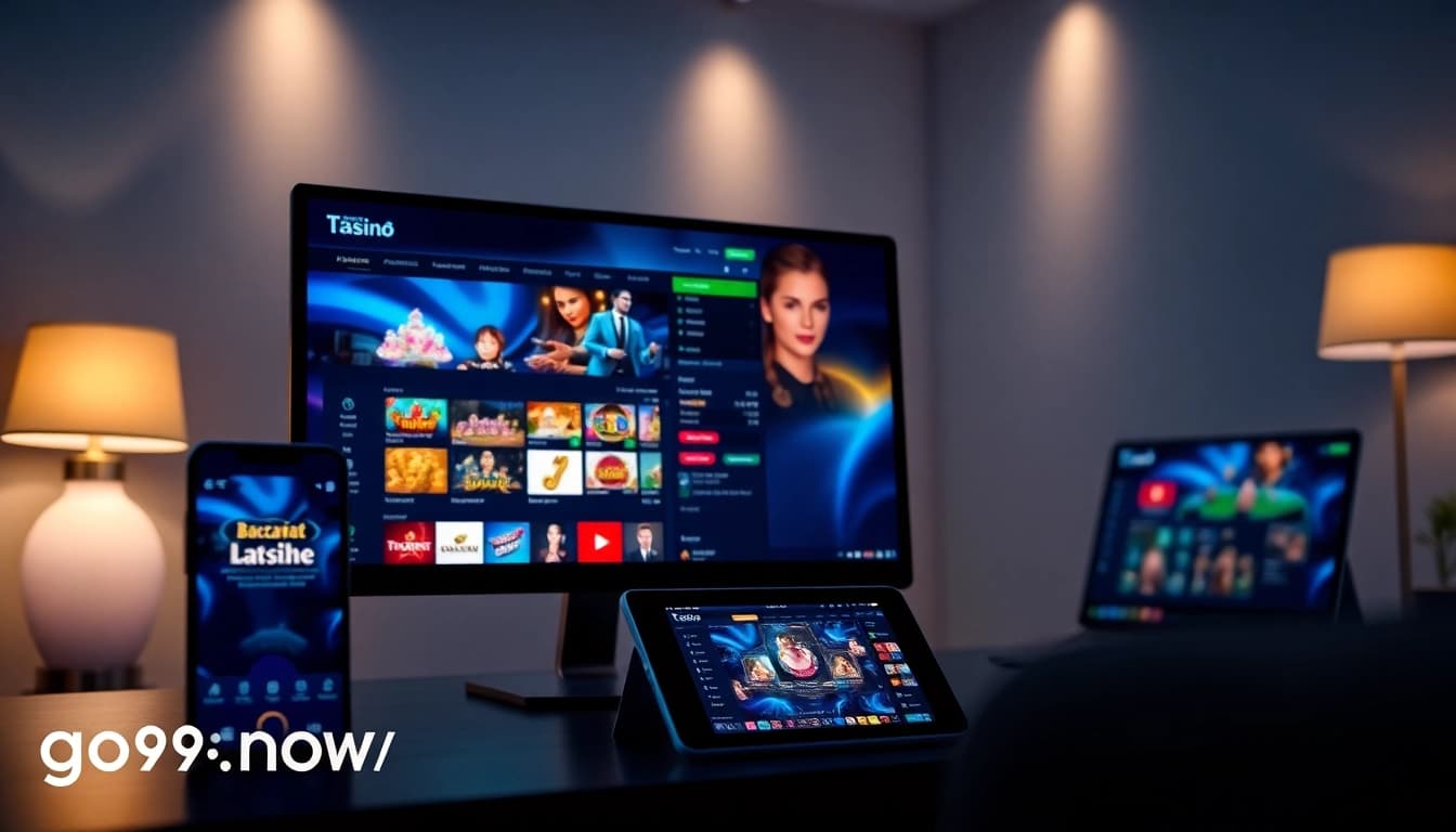 Engaging online casino scene showcasing secure gaming at https://go99.now/ with vibrant graphics and a live dealer.