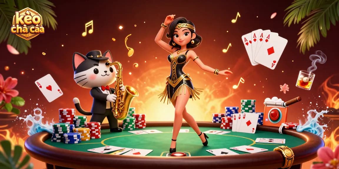 Win with kèo nhà cái in a vibrant casino scene filled with excitement and gaming action.