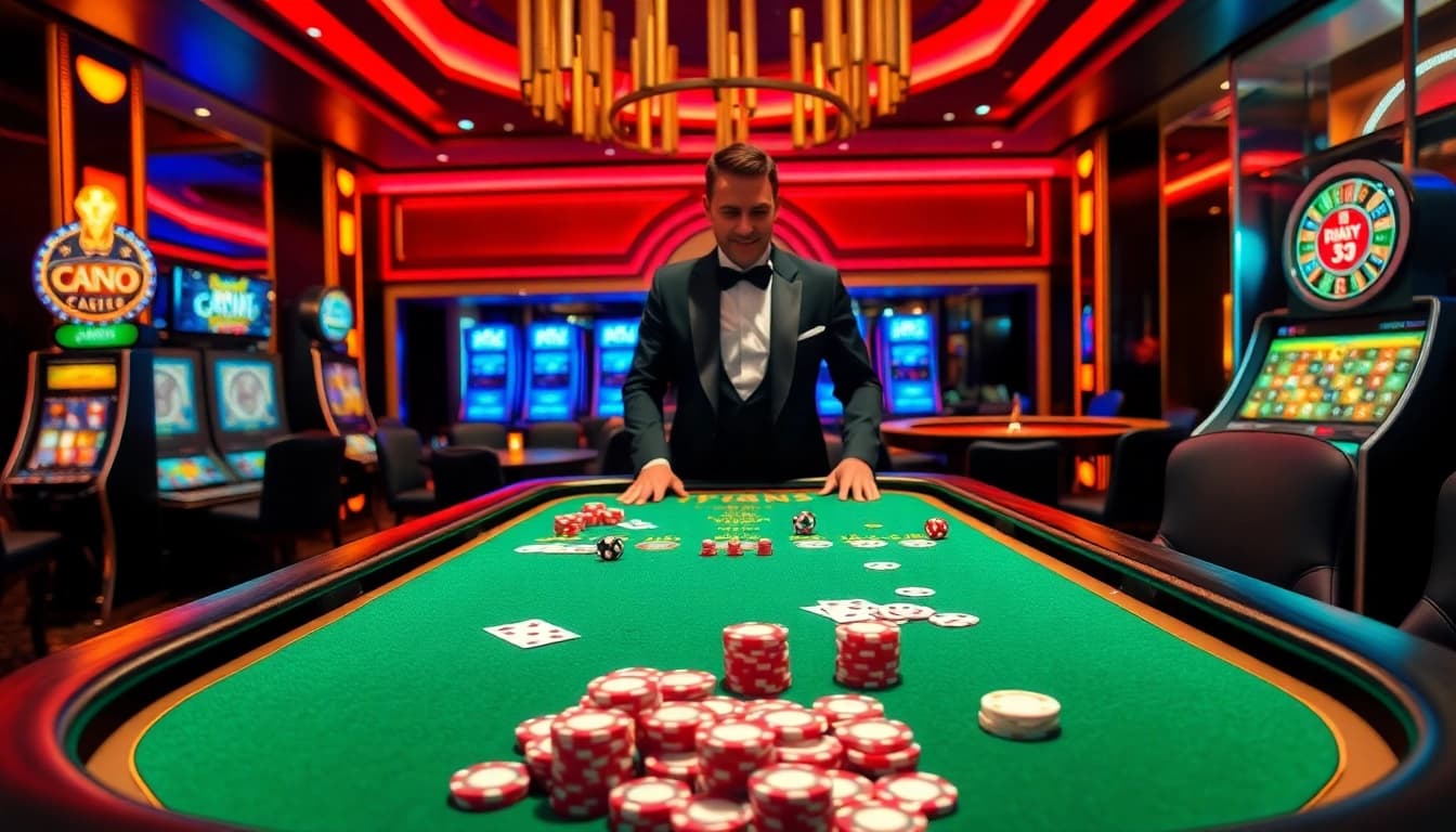 Experience high-stakes excitement at FB88 casino with vibrant tables and thrilling games.