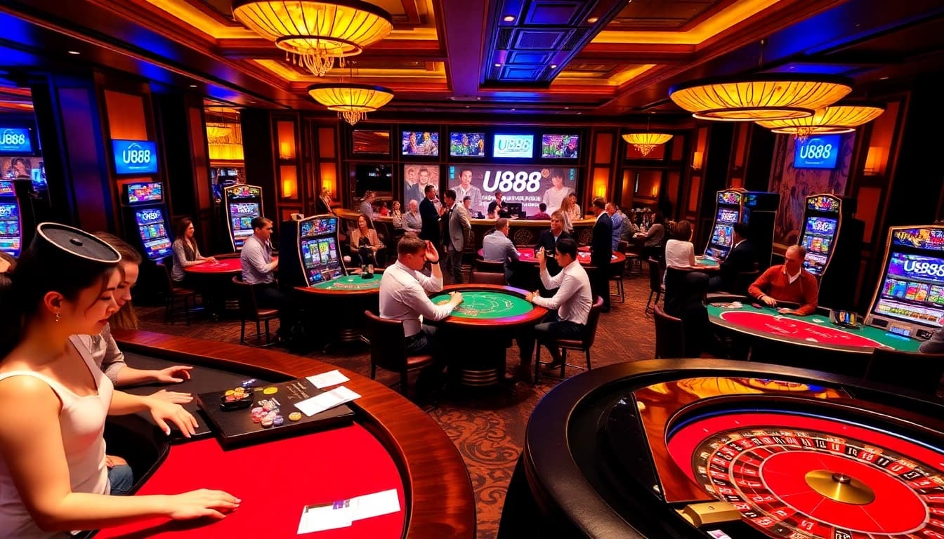 Experience the thrill of gambling at U888's live casino with exciting games and vibrant players.