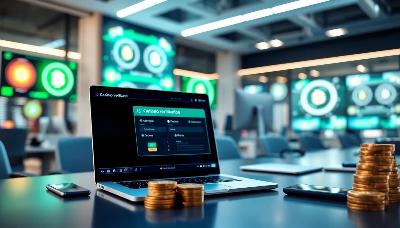 View of Crypto Casino Verification Tools on a modern digital interface with interactive elements.