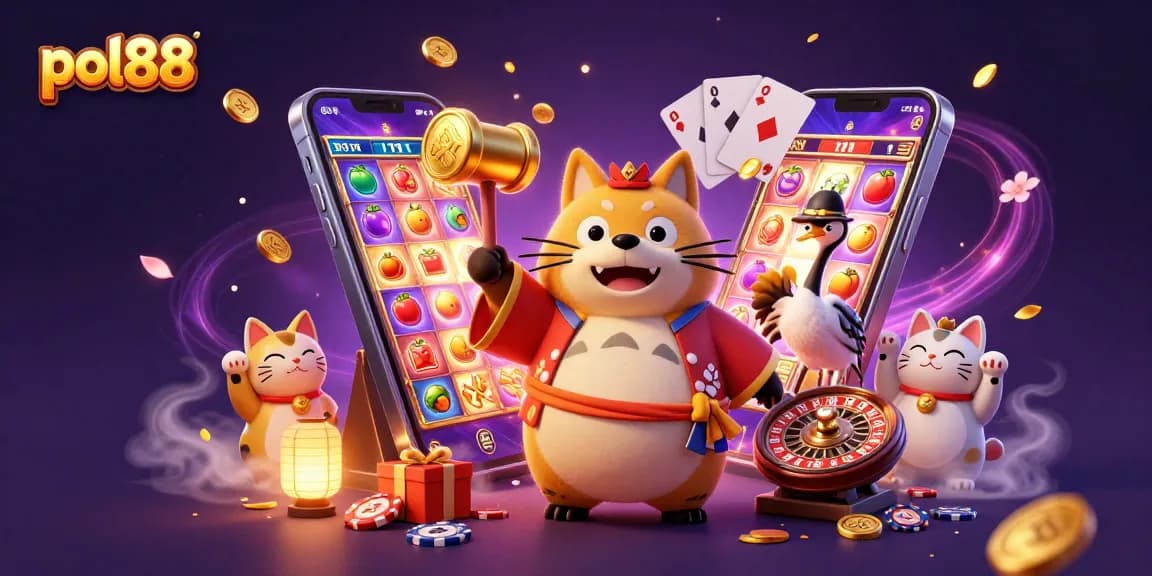 Bermain slot menguntungkan di pol88 dengan karakter taman beruntung yang ceria.