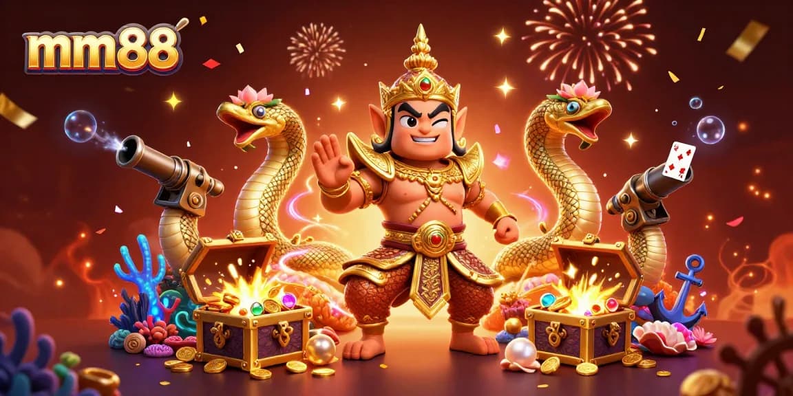 Experience the thrill of mm88 casino gaming with vibrant 3D characters and dynamic elements.
