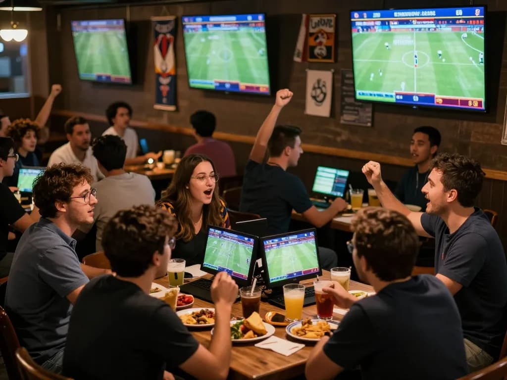 Experience the excitement of sports betting during World Cup 2026, with fans engaged and cheering.