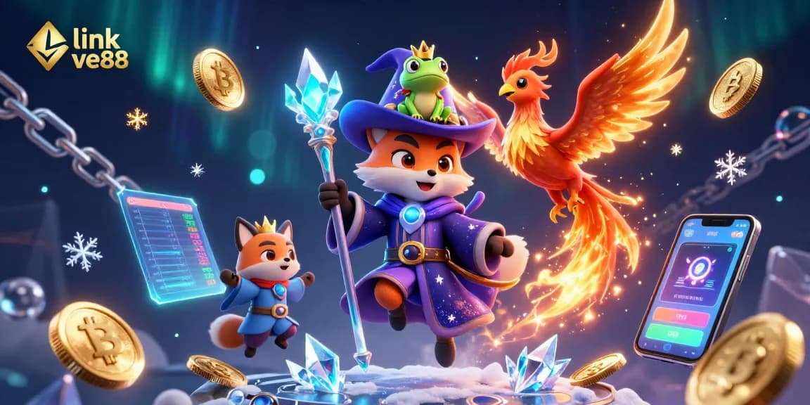 Engage with the magic of link ve88 in a vibrant casino adventure with enchanted characters.