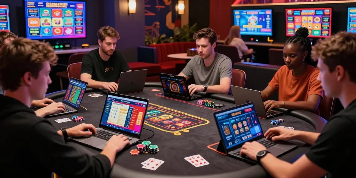 Exciting gaming experience at https://sssk.org.uk showcasing players enjoying non-UK casinos with vibrant visuals and interactive interfaces.