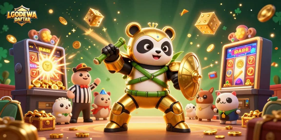 Play exciting games at LGODEWA DAFTAR with golden wins bursting from a slot machine!