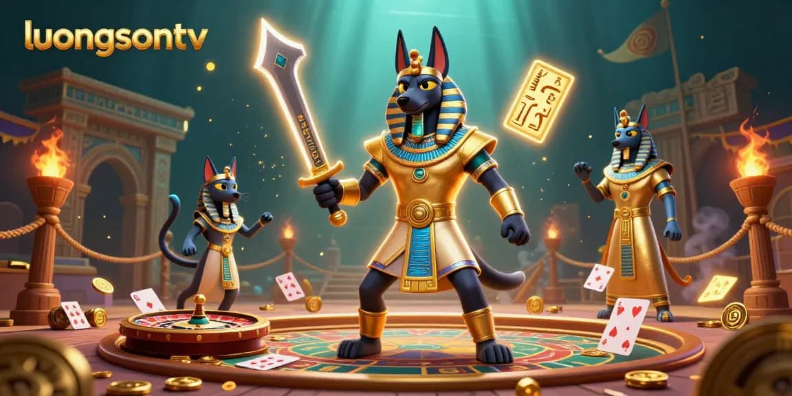 Experience ultimate entertainment at luongsontv with mesmerizing casino-themed action featuring Anubis and Bastet.