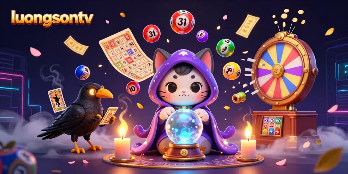 Engage with exciting lottery gameplay on luongsontv featuring vibrant dynamic elements and mystic themes.