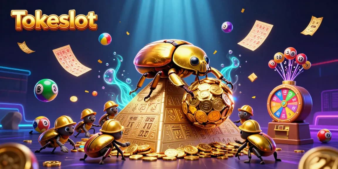 Tokeslot players enjoy an exciting online gaming experience with golden coins and vibrant game elements.