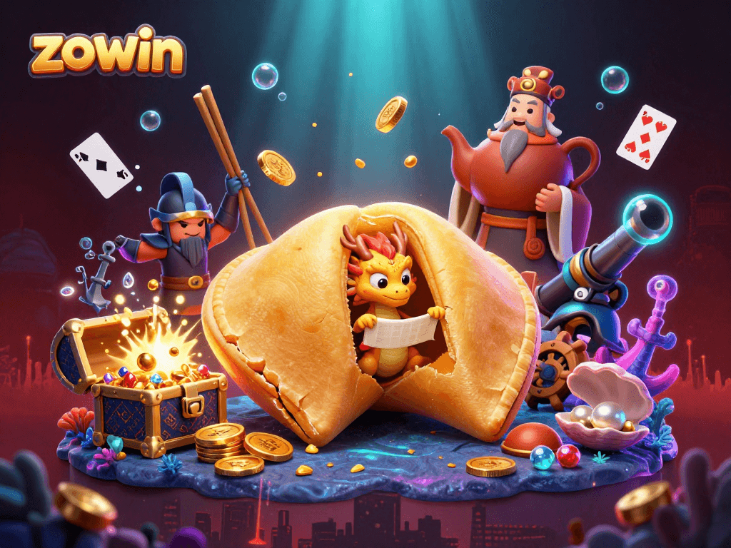 Experience the thrill of Zowin casino with a fortune cookie unveiling secrets and treasures.