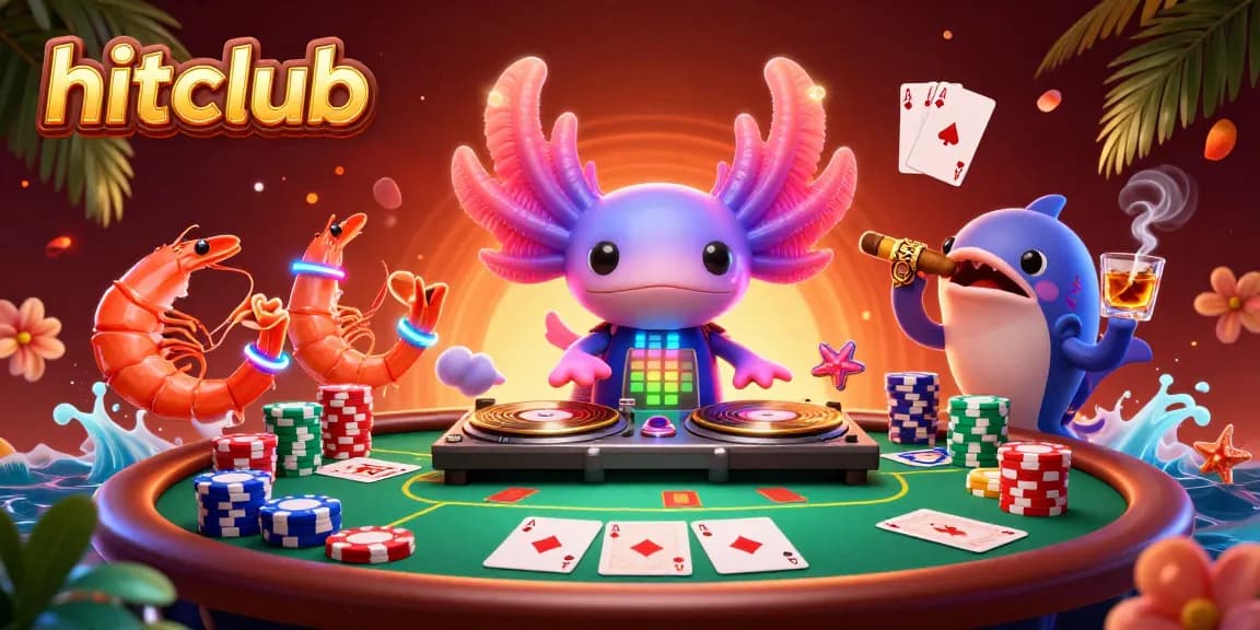 Hitclub showcases vibrant characters DJing and gambling in an energetic casino scene.