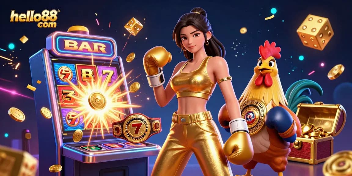 Experience thrilling casino excitement with hello88 com featuring dynamic characters and vibrant gambling elements.