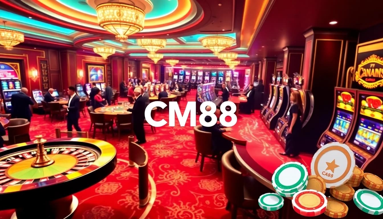 Exciting CM88 đăng nhập interface showcasing vibrant casino activities and gaming interactions.