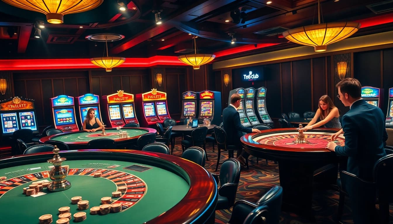 Players winning big at 789club casino tables, featuring poker and roulette action in a luxurious setting.