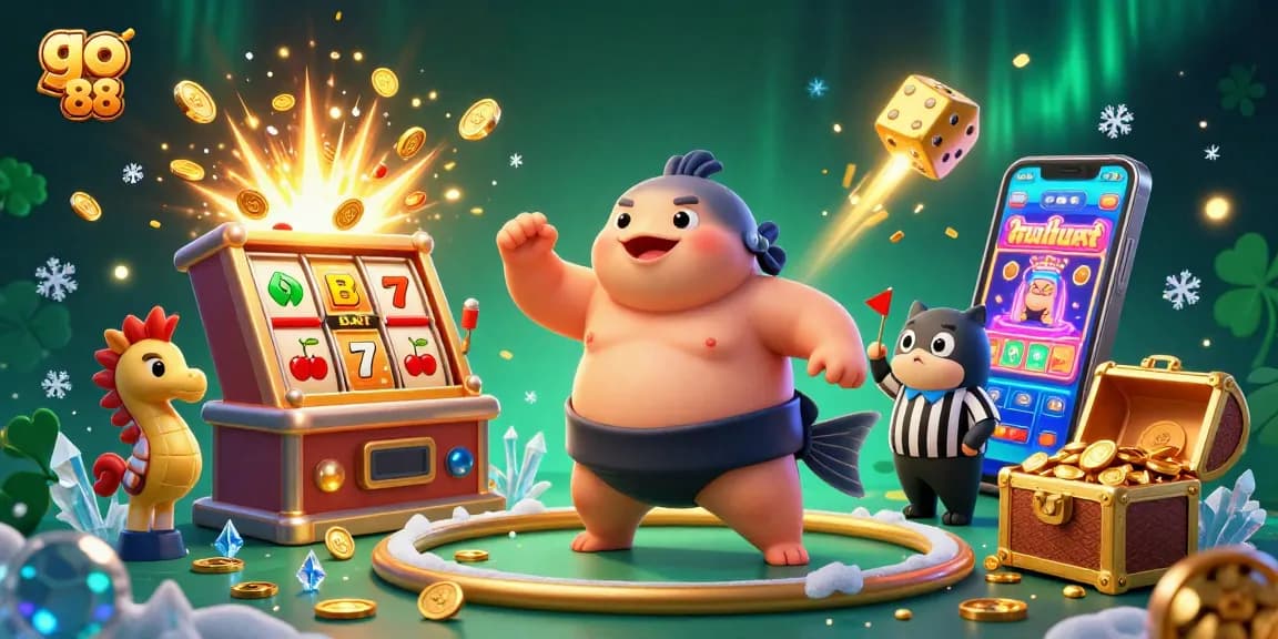Experience the thrill of go 88 with a vibrant underwater casino scene featuring a blowfish and captivating game elements.