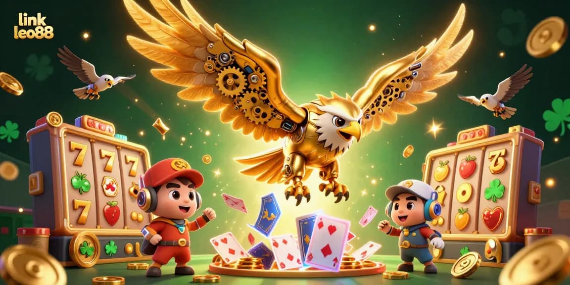 Engage with exciting jackpots in link leo88's thrilling 3D casino illustration showcasing vibrant slot games.