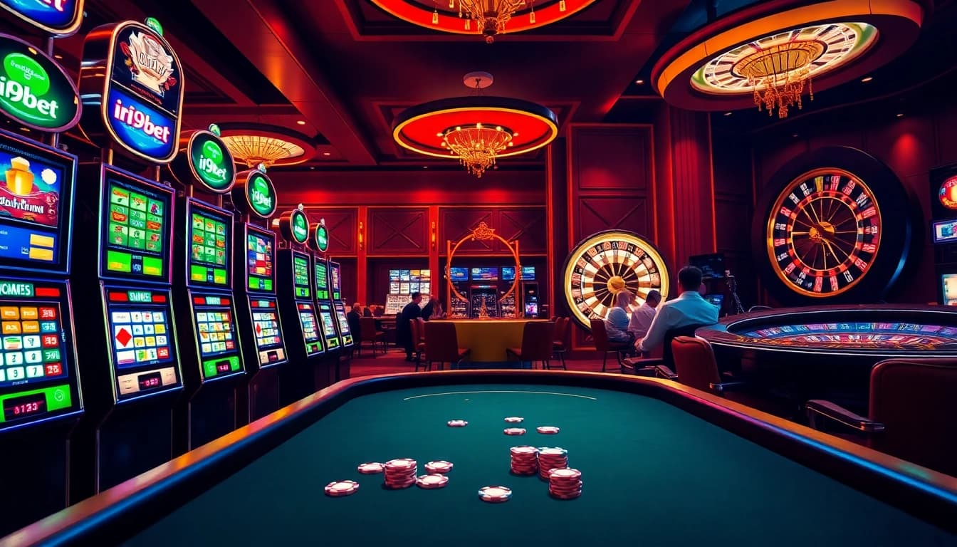 Experience thrilling gameplay at i9bet with dynamic casino tables and vibrant slot machines.