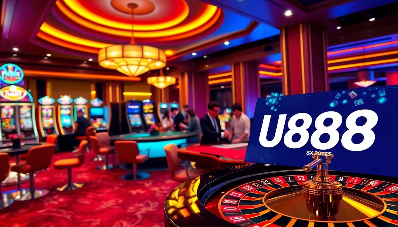Experience the thrill of betting at U888's luxurious casino environment