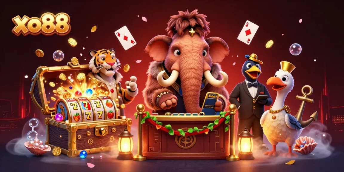 Experience thrilling moments with the xo88 online casino, featuring unique characters and vibrant gaming elements.
