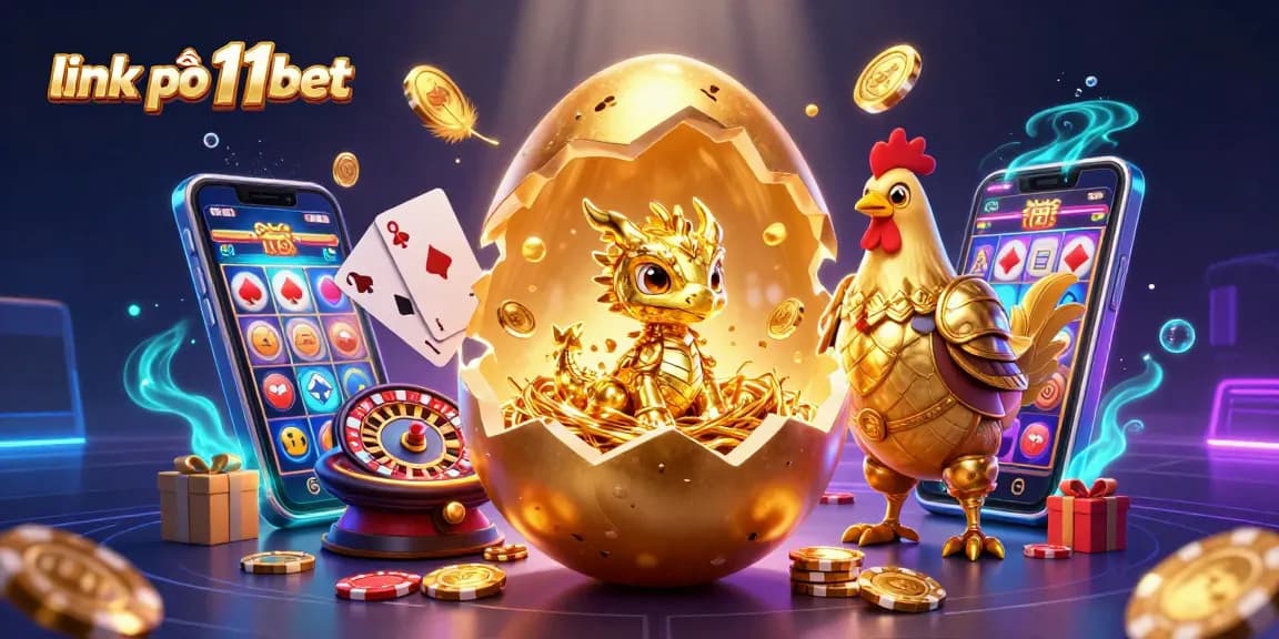 Engage with link vào 11bet and discover golden gaming treasures in an epic casino scene.