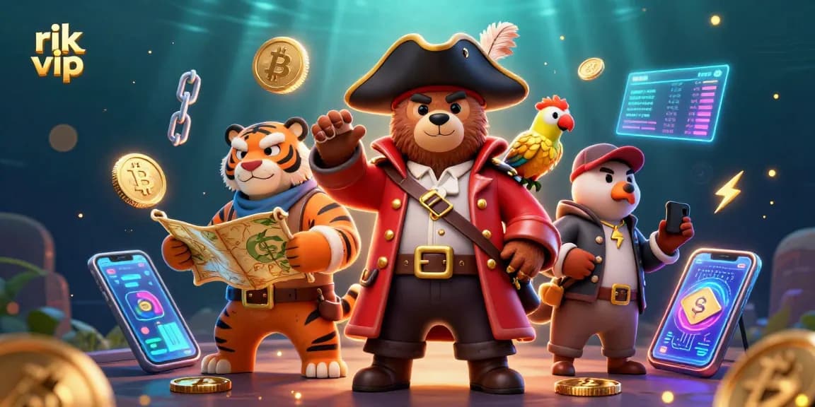 Engage in adventures with rik vip featuring a bear captain and treasure map in a vibrant underwater casino.