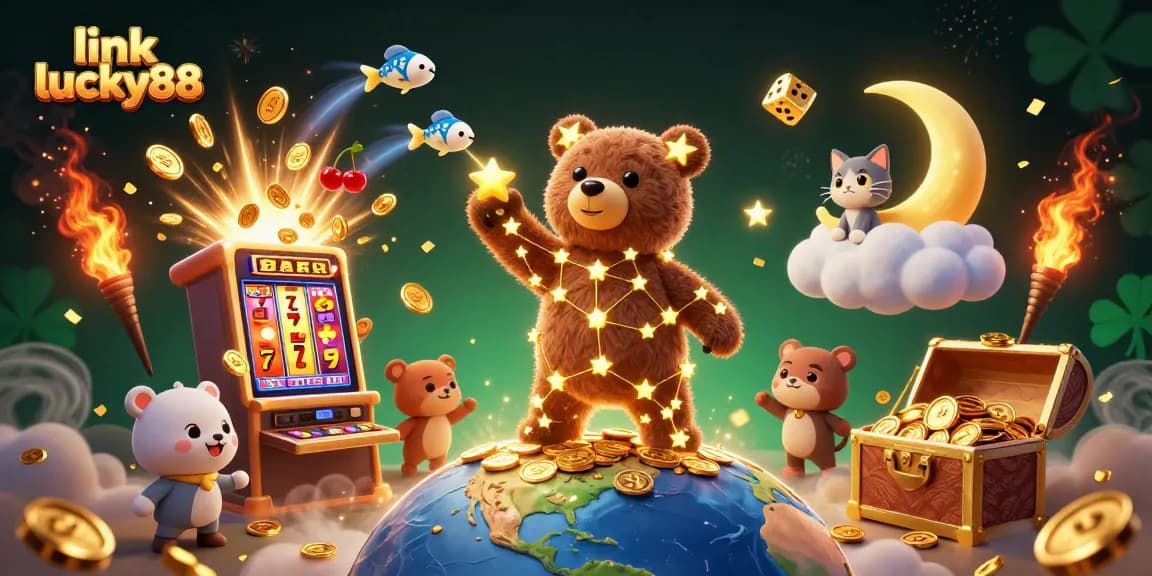 Spin to win big at link lucky88 with slots overflowing with gold coins and vibrant casino elements.
