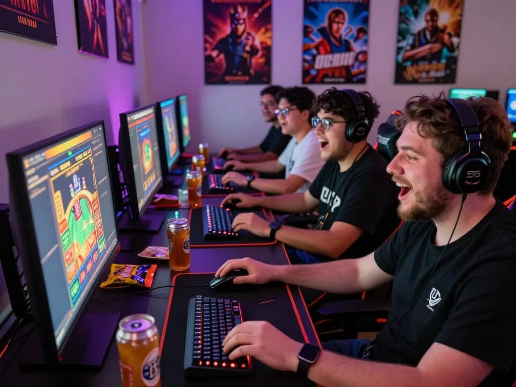 Link vào 79KING players enjoying online gaming in vibrant atmosphere