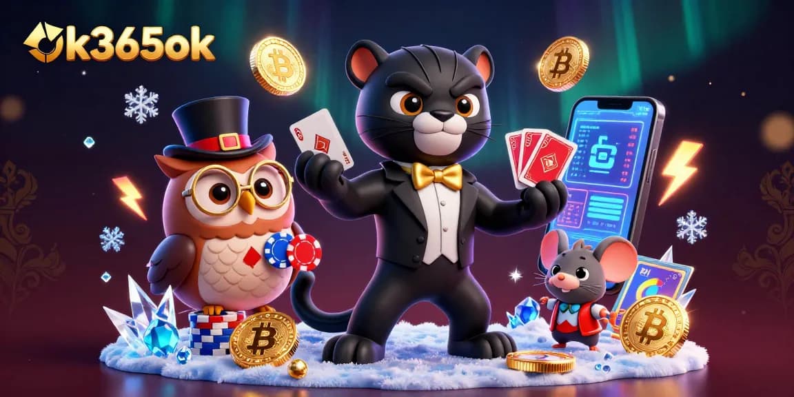 Engage with exciting casino action at ok365ok with a panther dealer and whimsical characters.