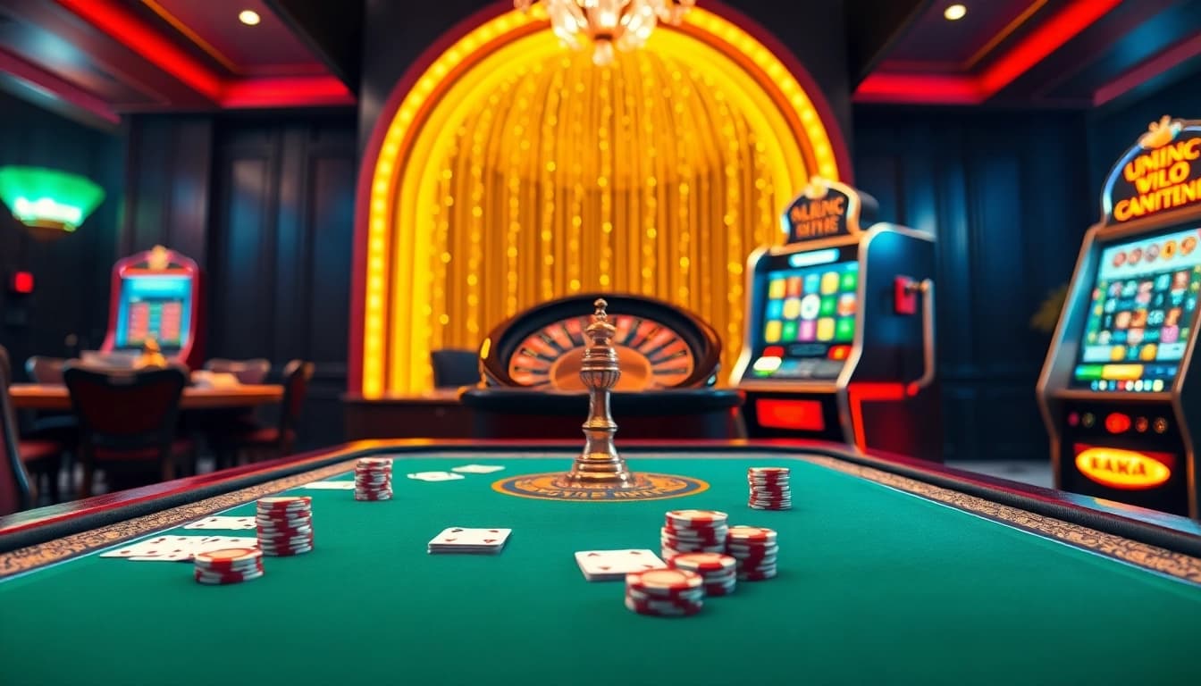 Experience thrilling online betting with stunning visuals at https://ok365.tw/, showcasing a lively casino atmosphere.