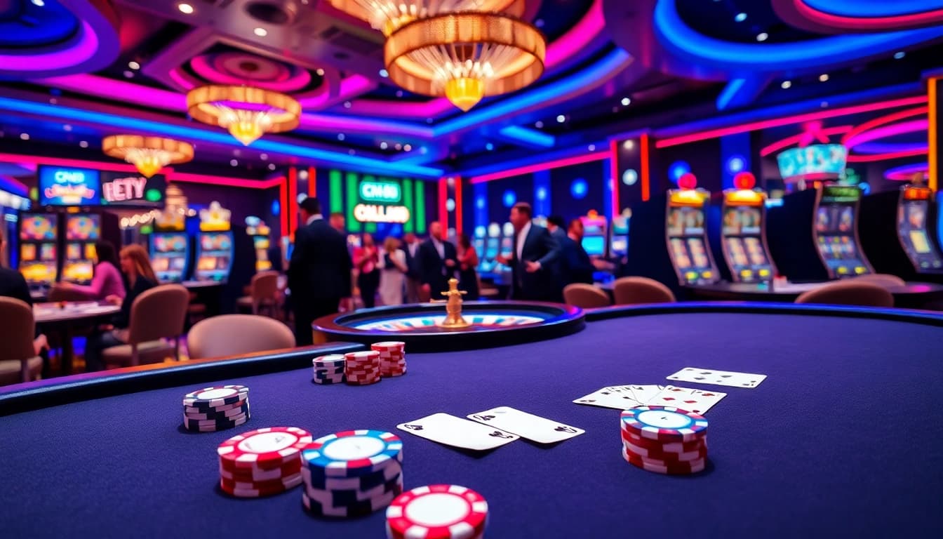 Exciting poker action at CM88 casino, showcasing vibrant gameplay and luxury gaming atmosphere.