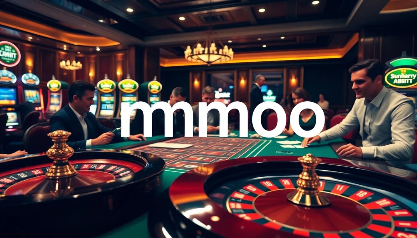 Experience high-stakes gaming at the luxurious MMOO casino with poker and roulette.