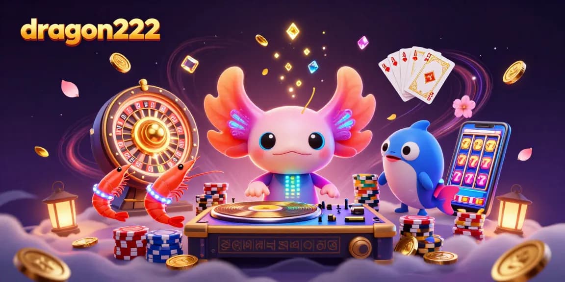 Experience the thrill of dragon222 casino games with vibrant DJ and creatures in a dynamic scene.