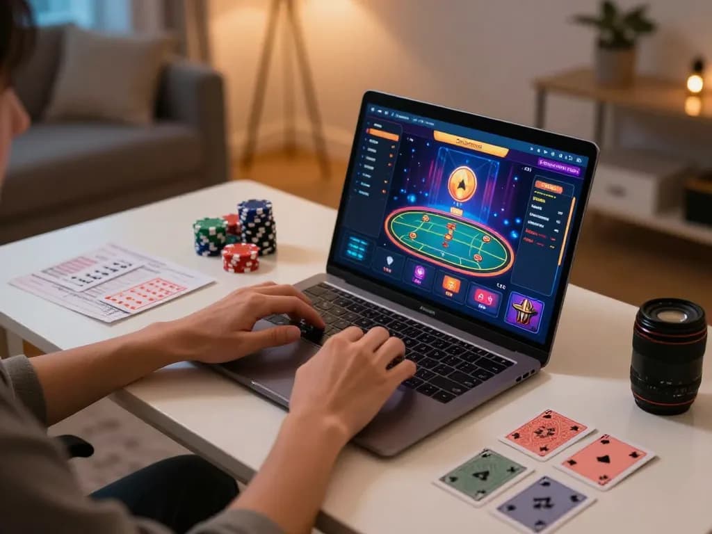 Players engaging with du88 com online casino gaming setup, showcasing excitement and strategy.