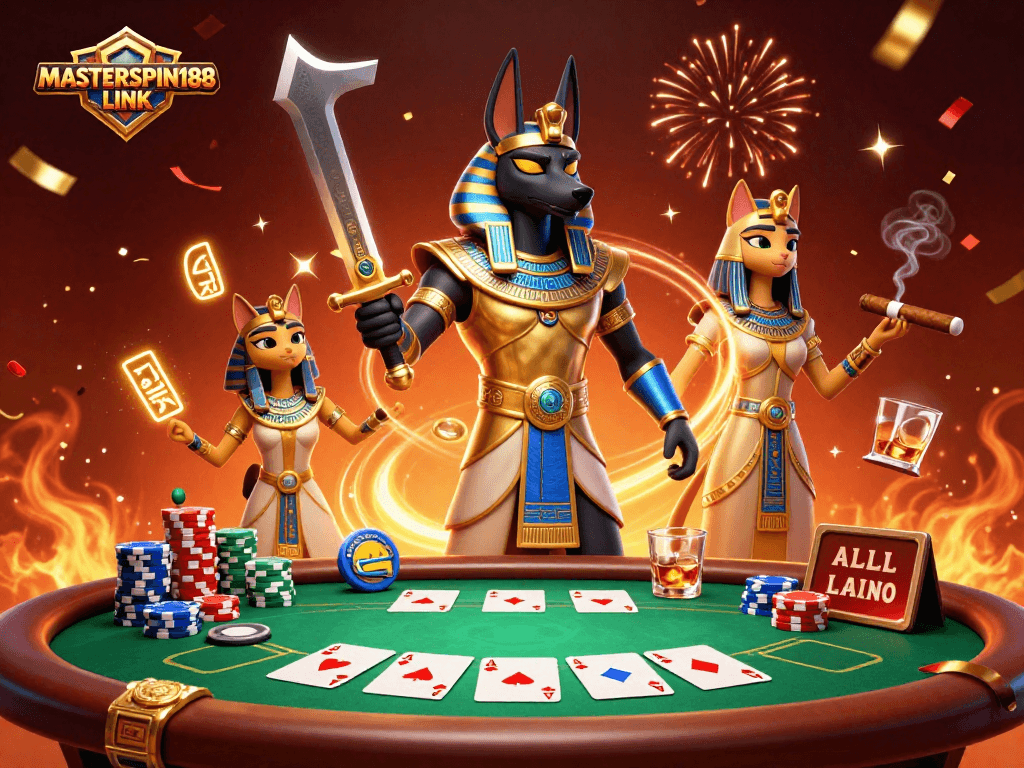 Engage with exciting poker duels at MASTERSPIN188 LINK with vibrant ancient warriors and casino elements.