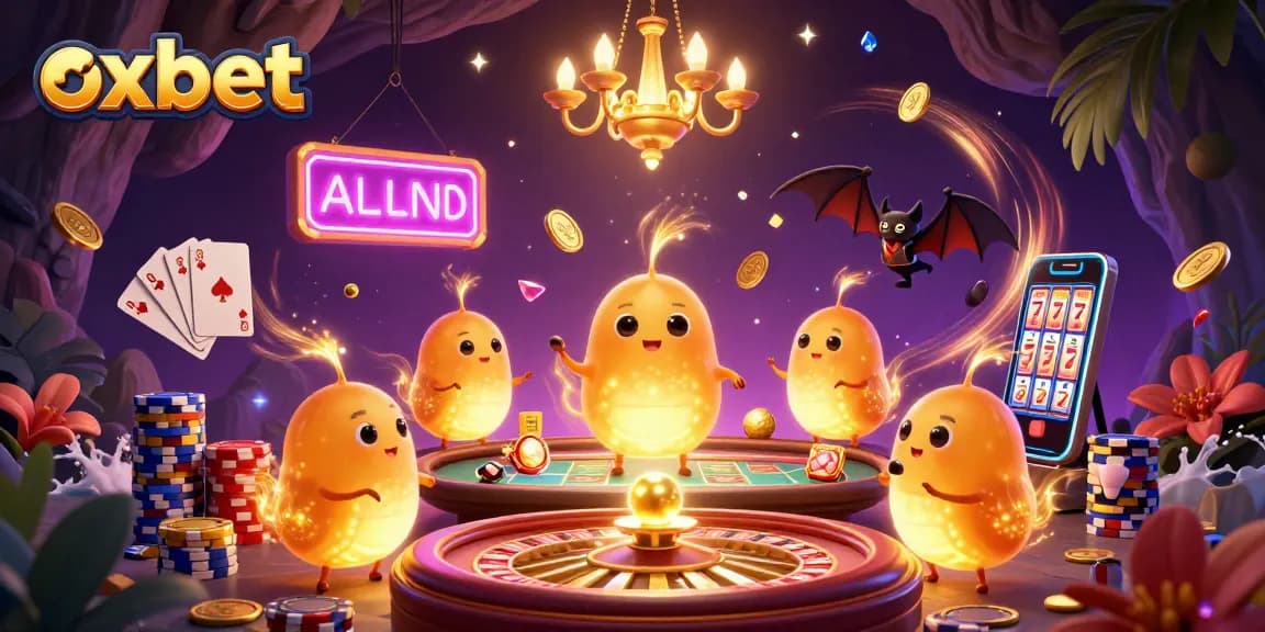 Experience thrilling action at oxbet with glowworms illuminating a vibrant cave casino