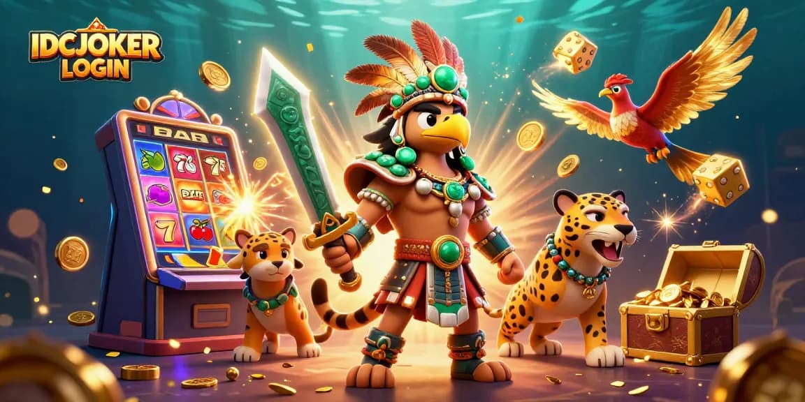Experience excitement with IDCJOKER LOGIN featuring vibrant slot machine dynamic elements and colorful characters