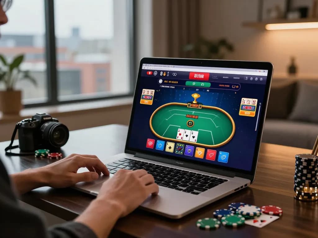 Engaging online poker gameplay on SC88 platform, showcasing chips and cards in action.
