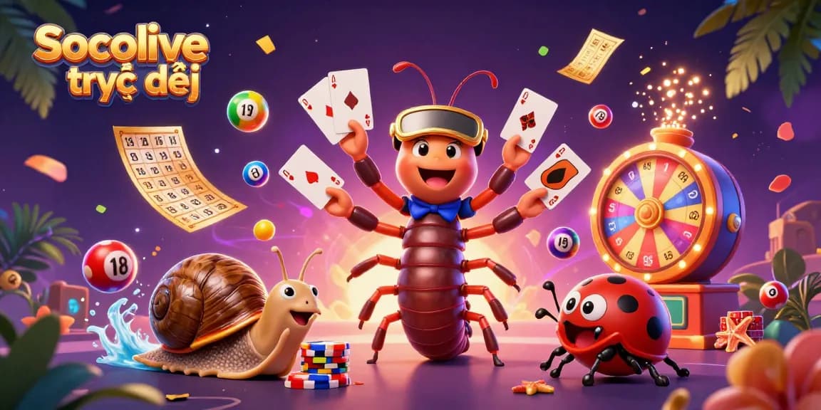 Experience thrilling Socolive trực tiếp gameplay featuring enthusiastic characters in a vibrant casino environment.