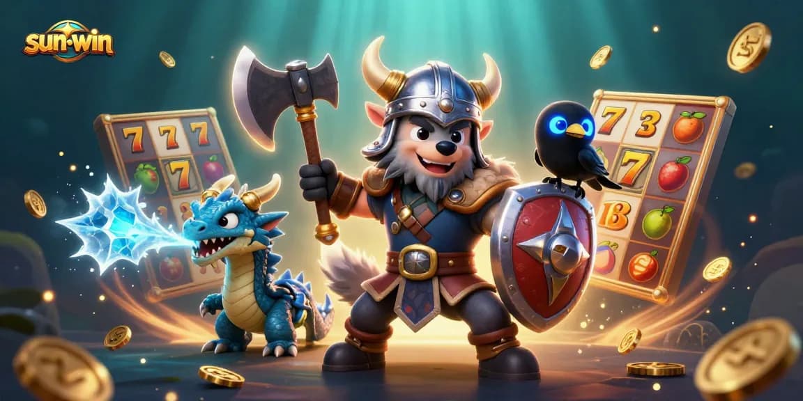 Engage with sun-win's thrilling slots featuring Viking characters and dramatic casino elements.