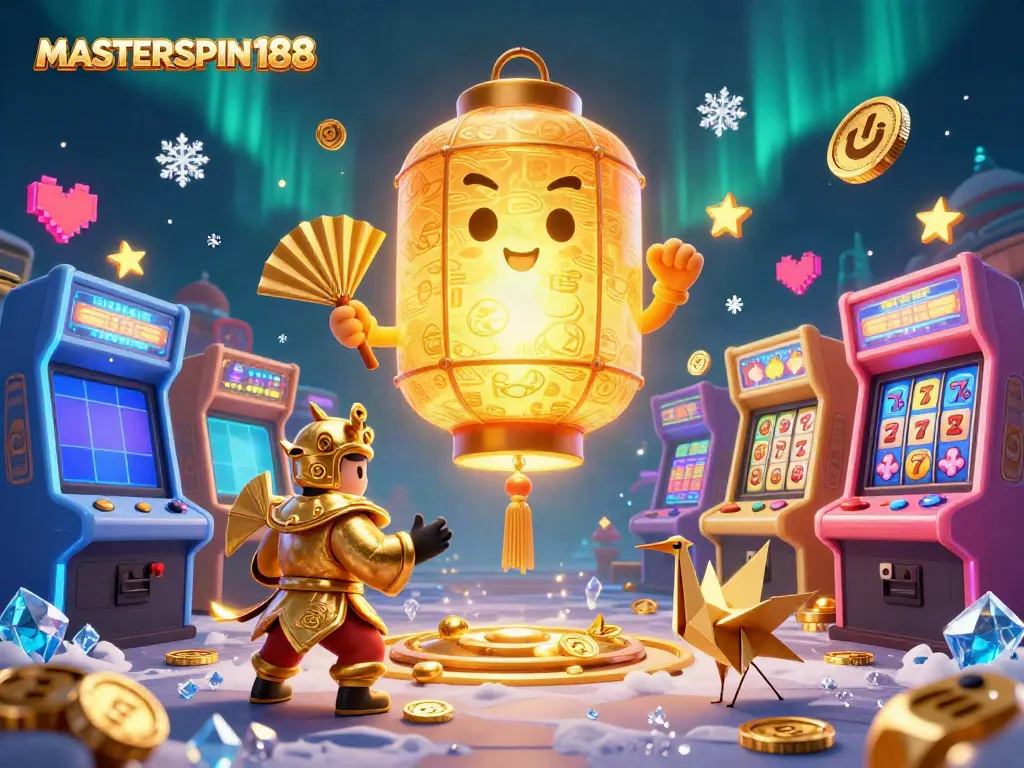 Engage with the vibrant world of MASTERSPIN188, showcasing lively slot adventures and dynamic gaming characters.