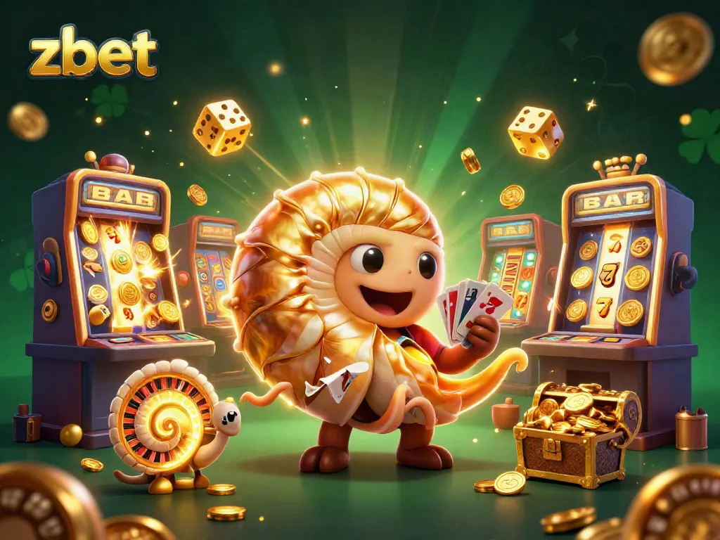 Experience the thrill of zbet with a vibrant illustration of a giant nautilus roulette wheel and a treasure-filled jackpot.