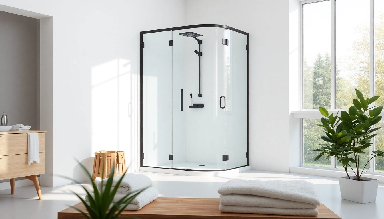 Komfortable duschkabine 80x80 eckeinstieg in modernem Badezimmer mit eleganten Details.