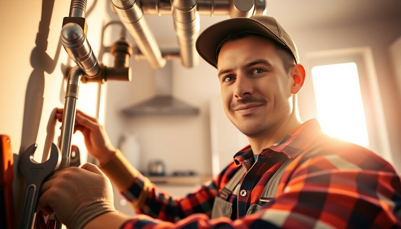 Efficient plumber near me fixing residential pipes in a modern kitchen.