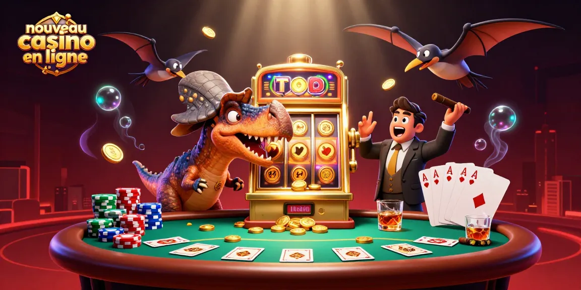 Machines à sous et animaux préhistoriques se mêlant pour un jackpot au nouveau casino en ligne.