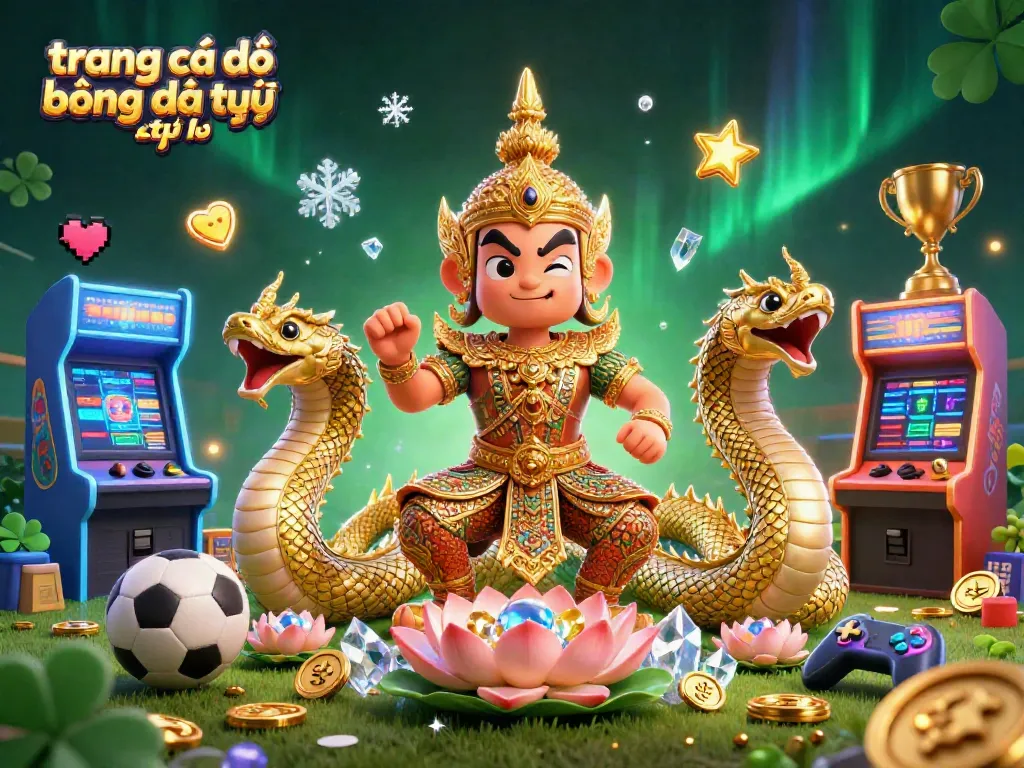 Cá cược trang cá độ bóng đá trực tuyến với hình ảnh sinh động về các nhân vật và trò chơi may mắn.