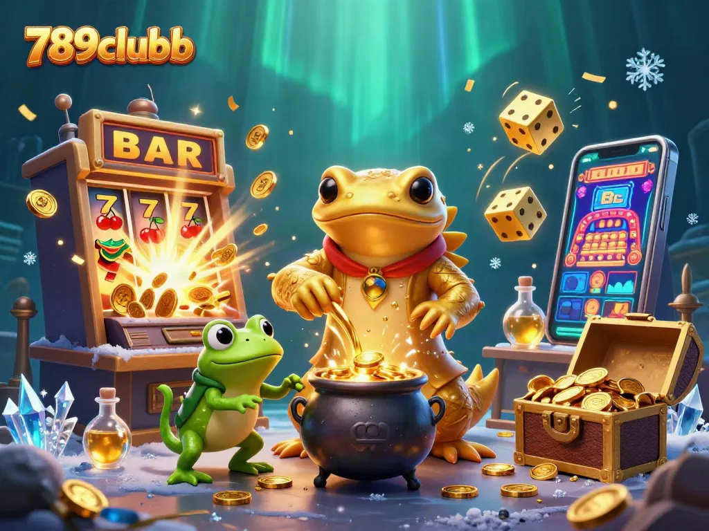 Win big with 789clubb in a vibrant 3D casino scene filled with gold and excitement.